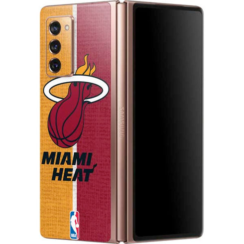 NBA Miami Heat Canvas Galaxy Z Fold2 5G Skin