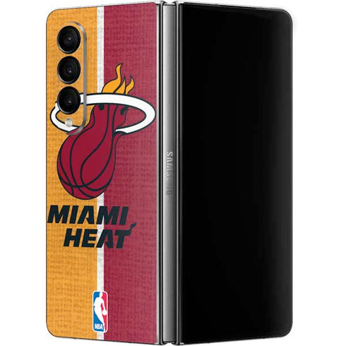 NBA Miami Heat Canvas Galaxy Z Fold4 5G Skin
