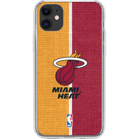 NBA Miami Heat Canvas iPhone 11 Clear Case