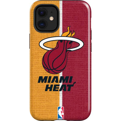 NBA Miami Heat Canvas iPhone 12 Mini Impact Case