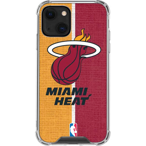 NBA Miami Heat Canvas iPhone 13 Mini Clear Case
