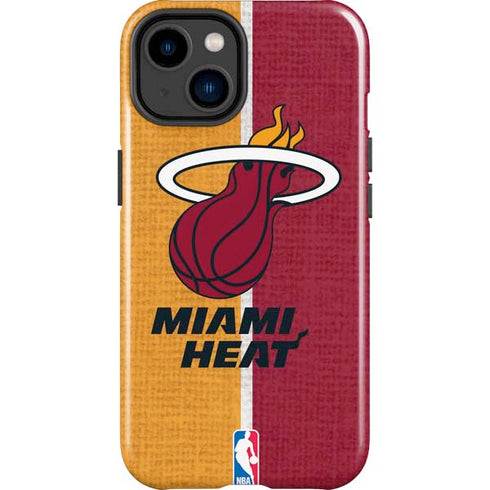 NBA Miami Heat Canvas iPhone 14 Plus Impact Case