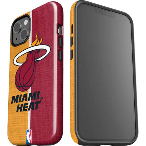 NBA Miami Heat Canvas iPhone 15 Plus Impact Case
