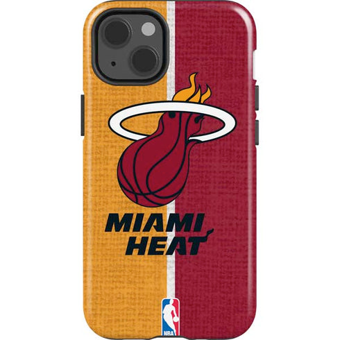 NBA Miami Heat Canvas iPhone 15 Impact Case