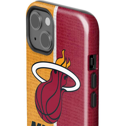 NBA Miami Heat Canvas iPhone 15 Impact Case