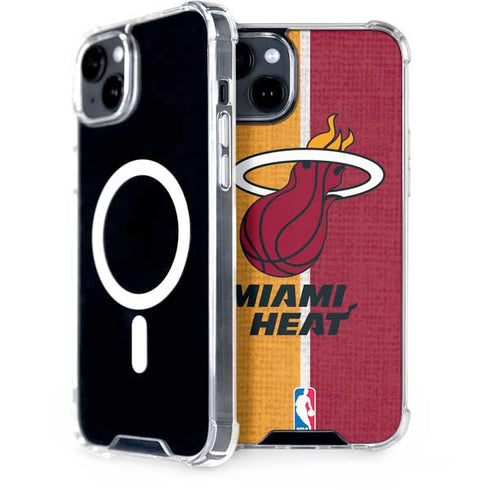 NBA Miami Heat Canvas iPhone 15 Plus MagSafe Case