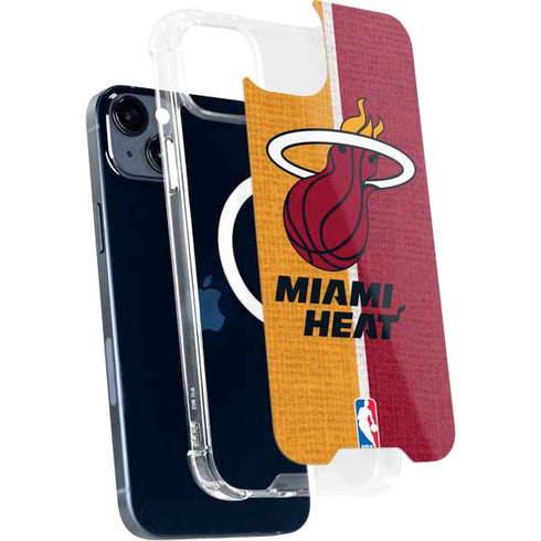 NBA Miami Heat Canvas iPhone 15 Plus MagSafe Case