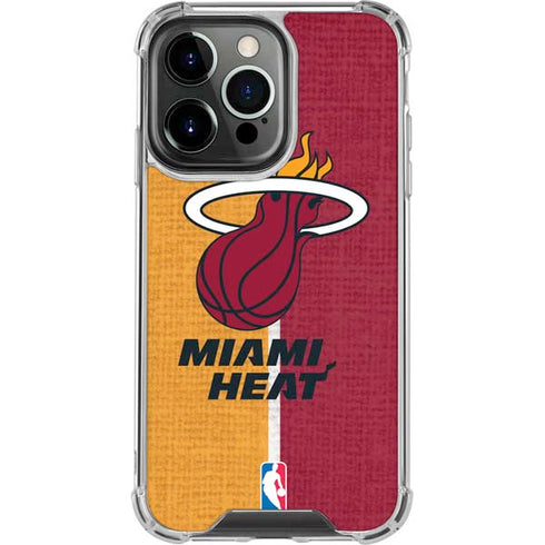 NBA Miami Heat Canvas iPhone 14 Pro Clear Case