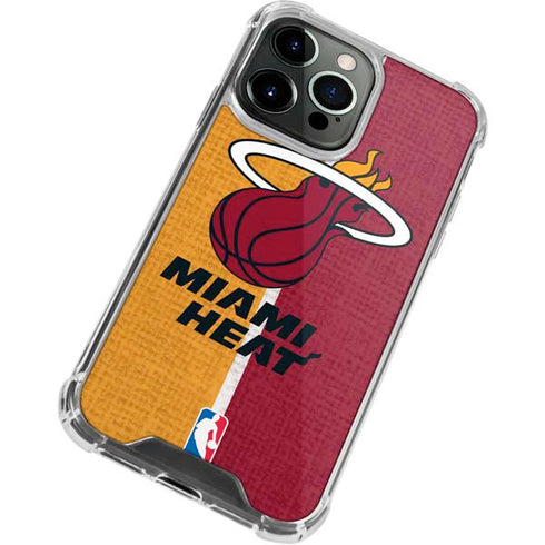 NBA Miami Heat Canvas iPhone 14 Pro Clear Case