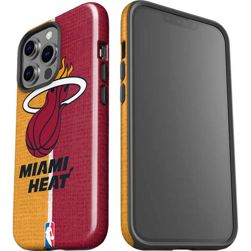 NBA Miami Heat Canvas iPhone 15 Pro Impact Case
