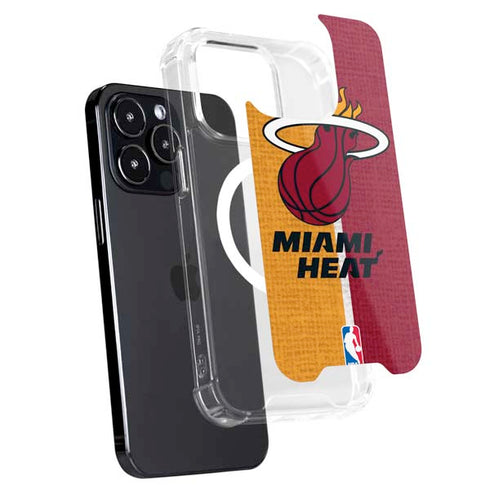 NBA Miami Heat Canvas iPhone 15 Pro MagSafe Case
