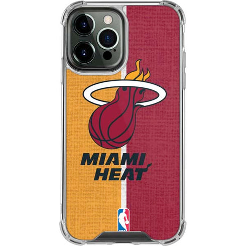 NBA Miami Heat Canvas iPhone 14 Pro Max Clear Case