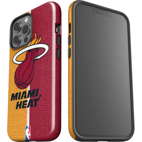 NBA Miami Heat Canvas iPhone 15 Pro Max Impact Case