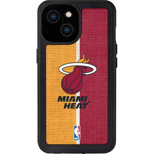 NBA Miami Heat Canvas iPhone 15 Waterproof Case