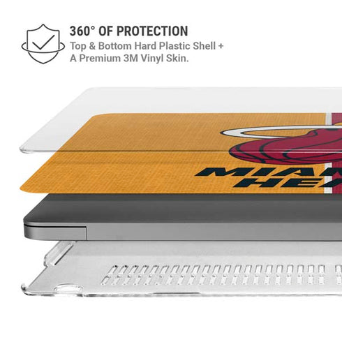 NBA Miami Heat Canvas MacBook Pro 16in (2021-25) Case plus Skin
