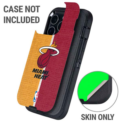 NBA Miami Heat Canvas Otterbox Defender iPhone Skin