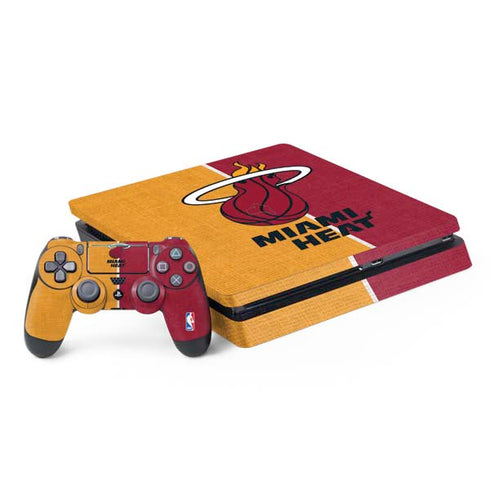 NBA Miami Heat Canvas PS4 Slim Bundle Skin