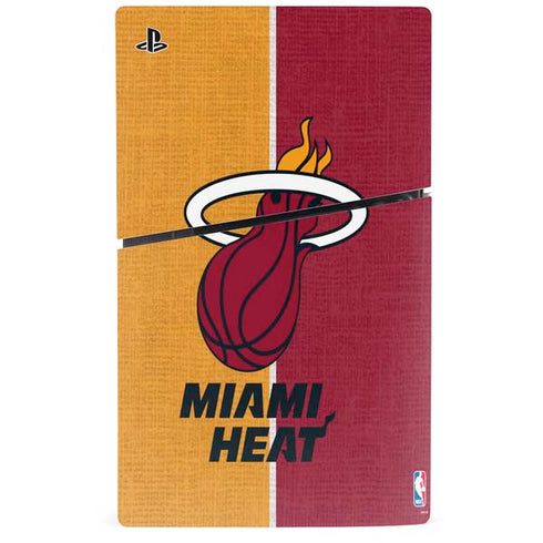NBA Miami Heat Canvas PS5 Slim Digital Edition Bundle Skin