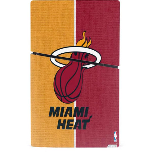 NBA Miami Heat Canvas PS5 Slim Digital Edition Bundle Skin