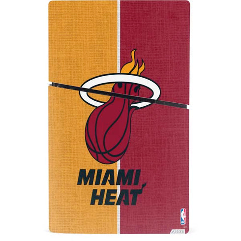 NBA Miami Heat Canvas PS5 Slim Digital Edition Console Skin