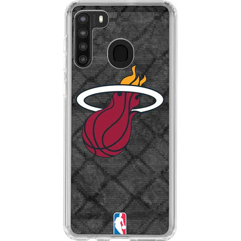 NBA Miami Heat Dark Rust Galaxy A21 Clear Case