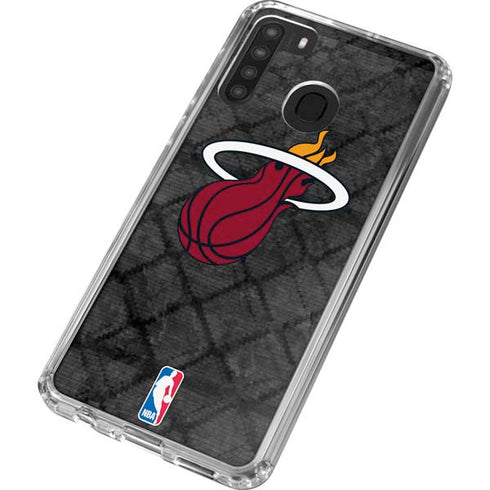 NBA Miami Heat Dark Rust Galaxy A21 Clear Case
