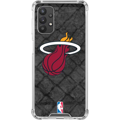 NBA Miami Heat Dark Rust Galaxy A32 5G Clear Case
