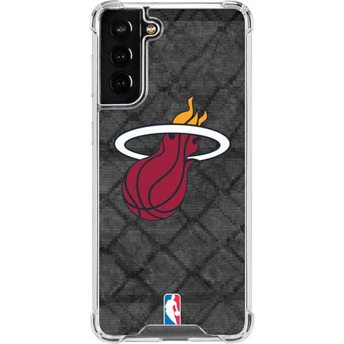 NBA Miami Heat Dark Rust Galaxy S21 FE Clear Case