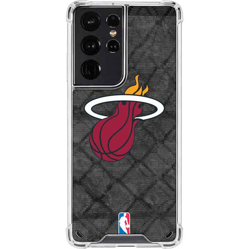 NBA Miami Heat Dark Rust Galaxy S21 Ultra 5G Clear Case