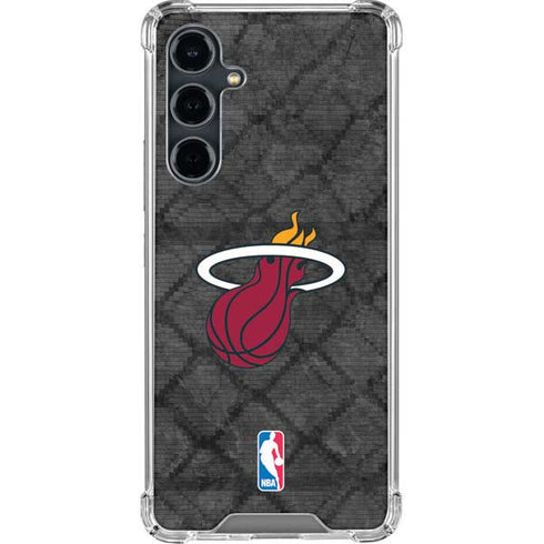 NBA Miami Heat Dark Rust Galaxy S23 FE Clear Case