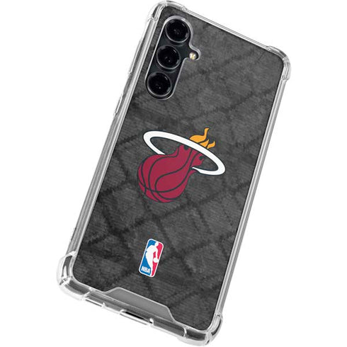 NBA Miami Heat Dark Rust Galaxy S23 FE Clear Case