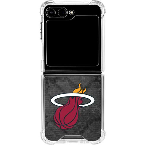 NBA Miami Heat Dark Rust Galaxy Z Flip5 5G Clear Case