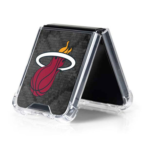 NBA Miami Heat Dark Rust Galaxy Z Flip5 5G Clear Case