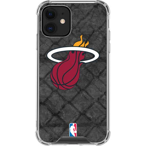 NBA Miami Heat Dark Rust iPhone 12 Clear Case