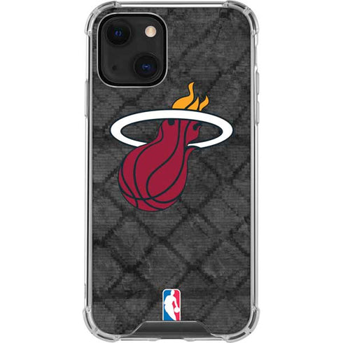 NBA Miami Heat Dark Rust iPhone 14 Clear Case