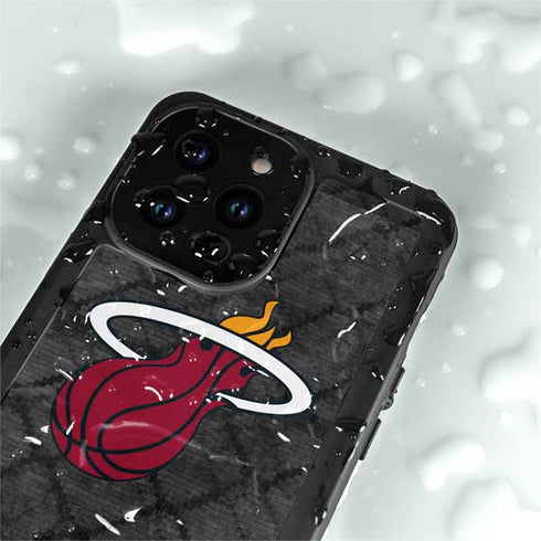 NBA Miami Heat Dark Rust iPhone 14 Pro Max Waterproof Case