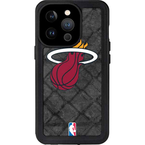 NBA Miami Heat Dark Rust iPhone 14 Pro Waterproof Case