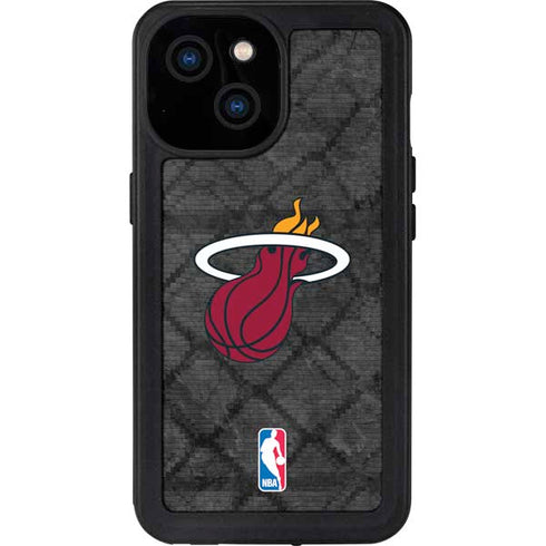 NBA Miami Heat Dark Rust iPhone 15 Waterproof Case