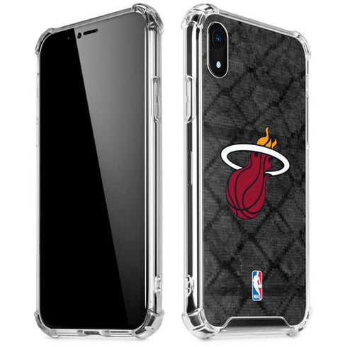NBA Miami Heat Dark Rust iPhone XR Clear Case