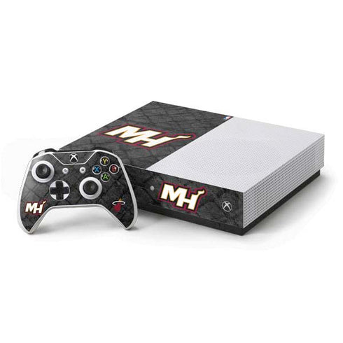 NBA Miami Heat Dark Rust Xbox One S Console and Controller Bundle Skin