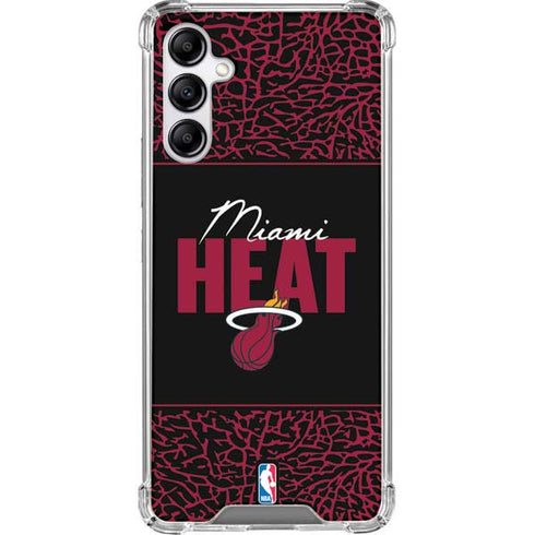 NBA Miami Heat Elephant Print Galaxy A14 5G Clear Case