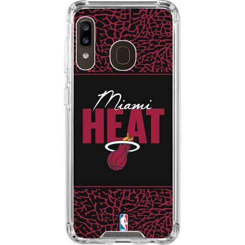NBA Miami Heat Elephant Print Galaxy A30 Clear Case