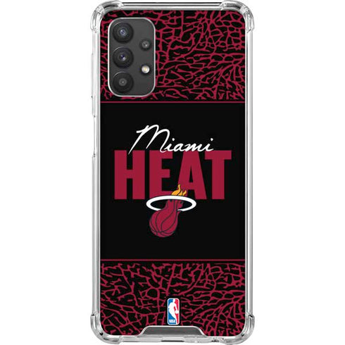 NBA Miami Heat Elephant Print Galaxy A32 5G Clear Case
