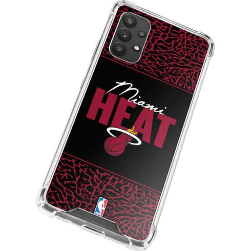NBA Miami Heat Elephant Print Galaxy A32 5G Clear Case