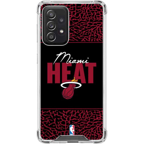 NBA Miami Heat Elephant Print Galaxy A52 5G Clear Case