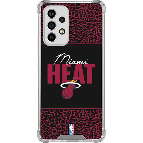 NBA Miami Heat Elephant Print Galaxy A53 5G Clear Case