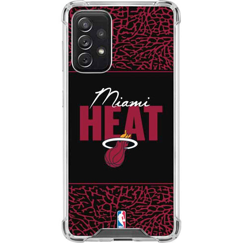 NBA Miami Heat Elephant Print Galaxy A72 5G Clear Case