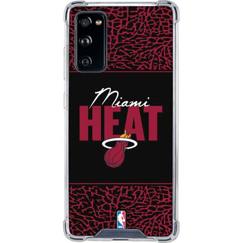 NBA Miami Heat Elephant Print Galaxy S20 FE Clear Case