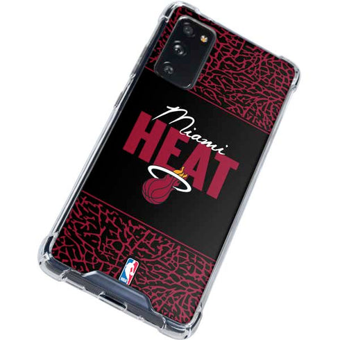 NBA Miami Heat Elephant Print Galaxy S20 FE Clear Case