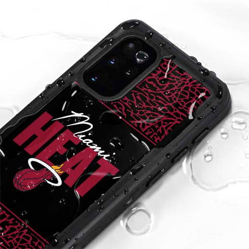 NBA Miami Heat Elephant Print Galaxy S20 Plus Waterproof Case